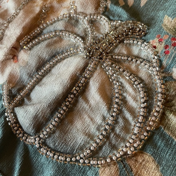 RACHEL ZOE NWT Fall Autumn Thanksgiving Beaded Pumpkins Decorative Table Runner - Picture 4 of 13